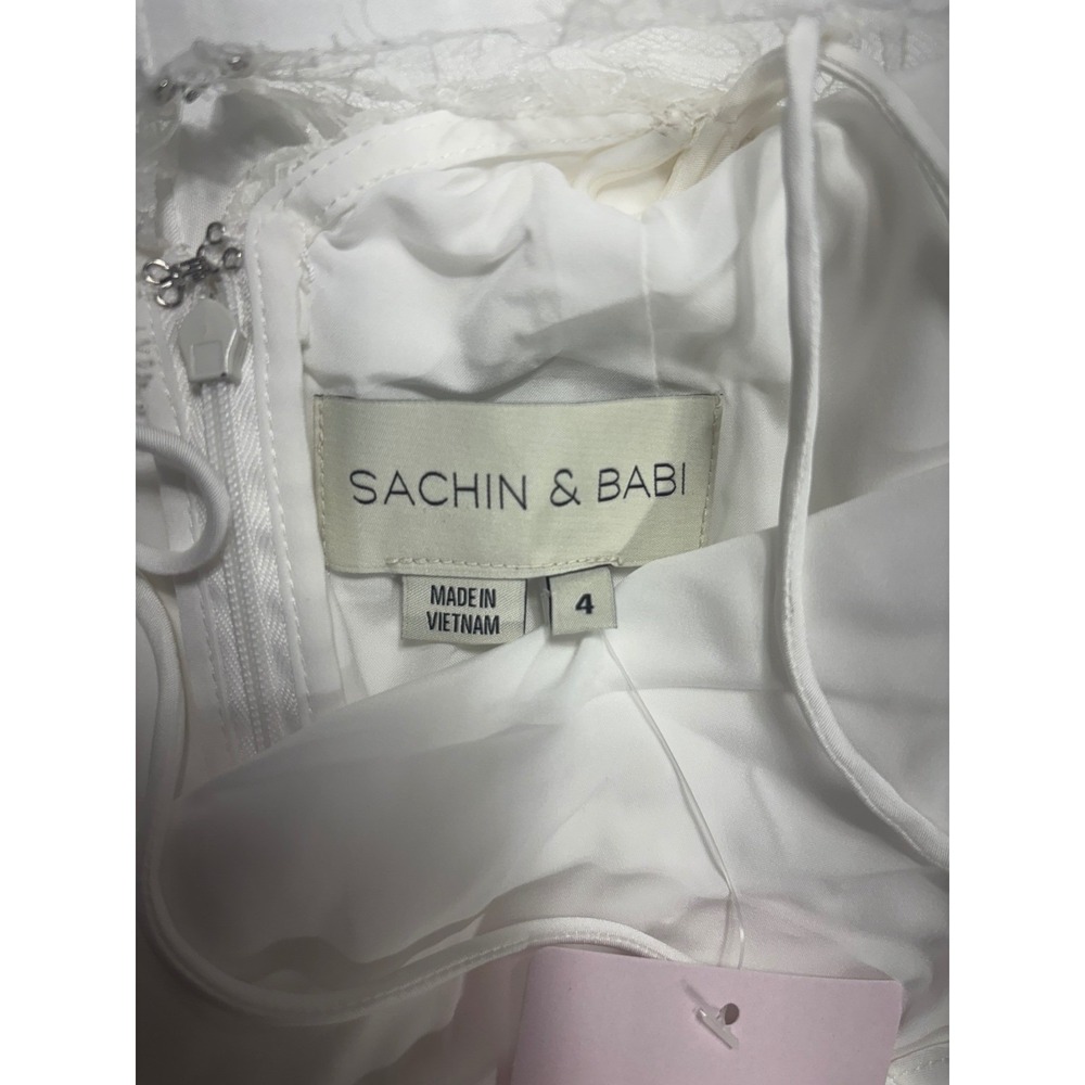 Sachin & Babi NEW Dylan Dress Cowl Neck Midi Slip Dress Ivory Button Slit Sz 4 - Picture 11 of 13